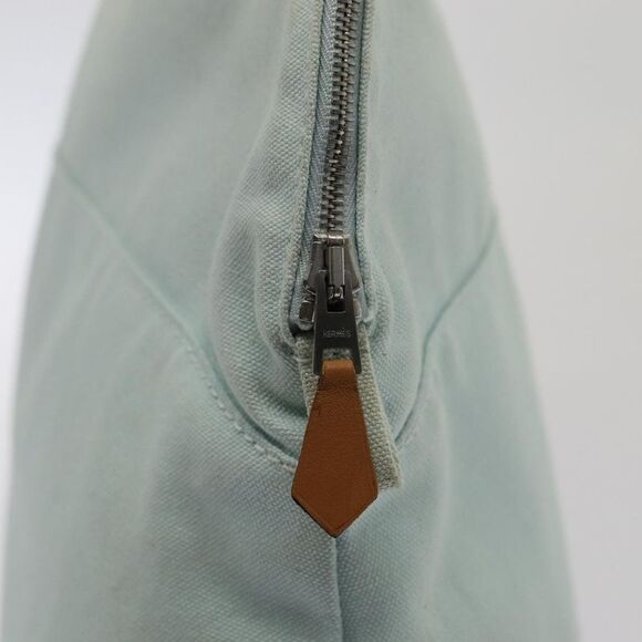 Hermès Pochette Blue Canvas Clutch Bag (Pre-Owned) - Picture 9 of 16